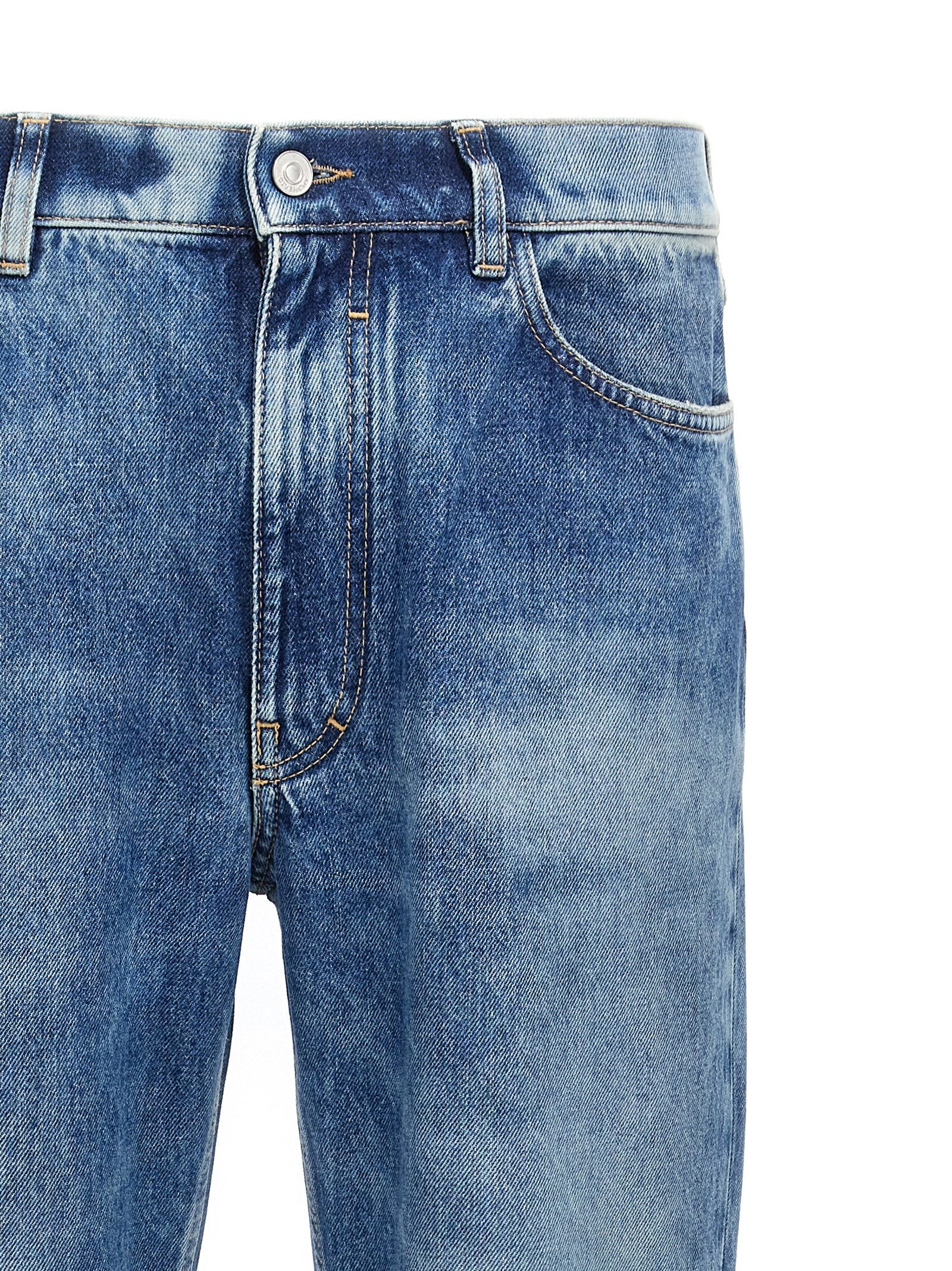 Givenchy Blue Cotton Straight-Leg Jeans