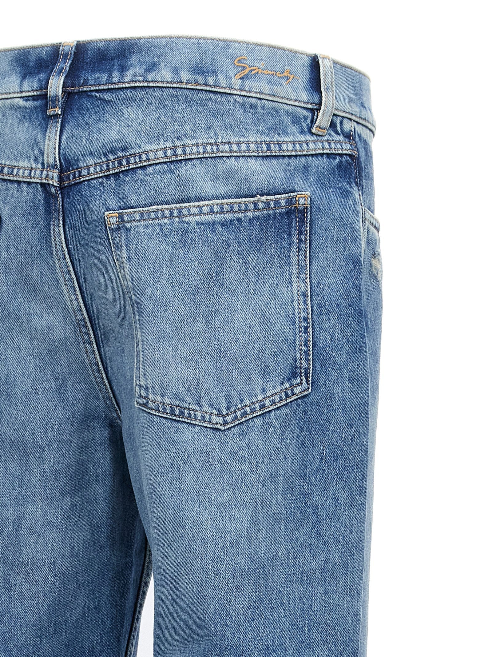 Givenchy Blue Cotton Straight-Leg Jeans