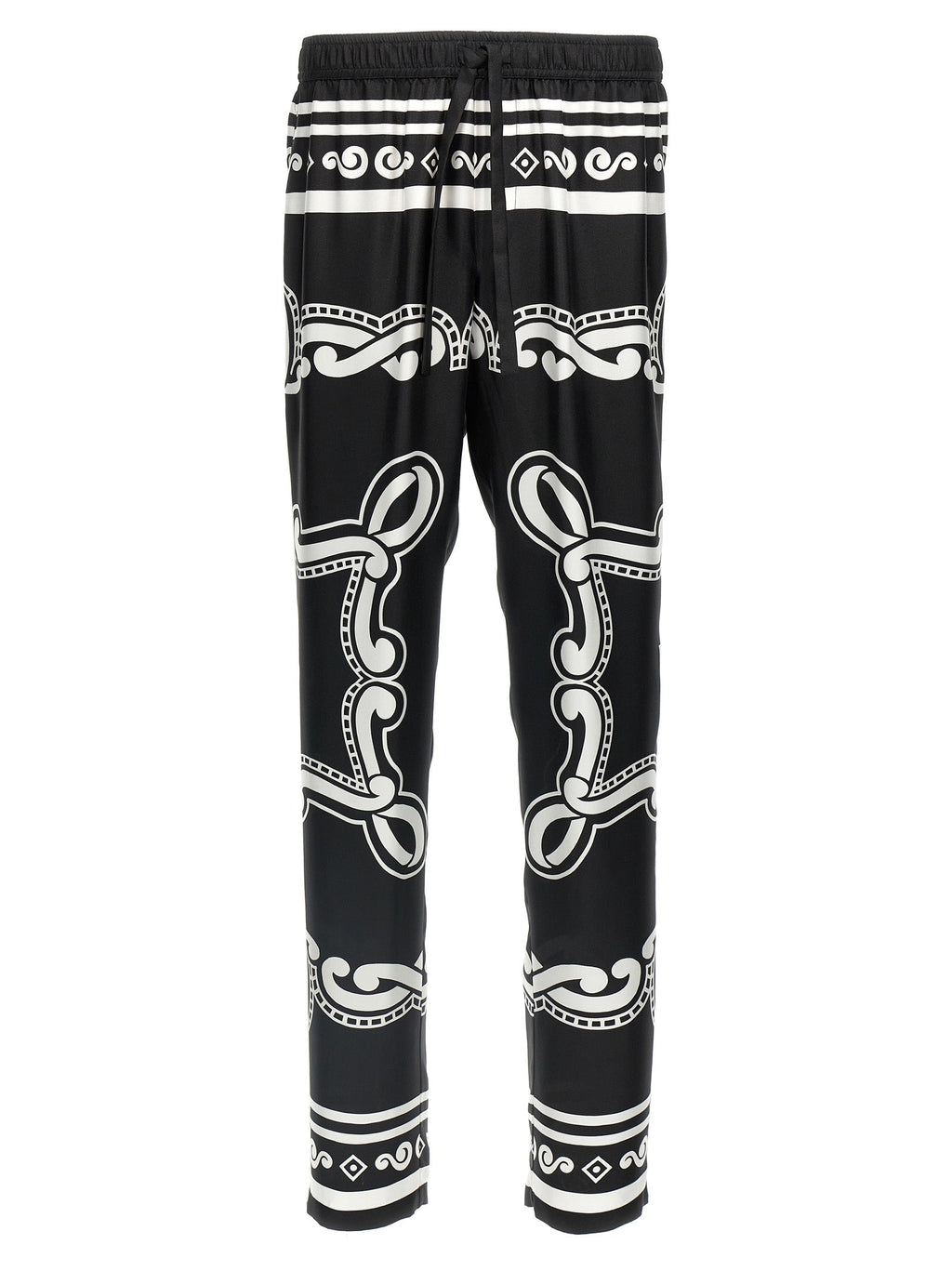 Dolce & Gabbana Bicolor Silk Casual Pants