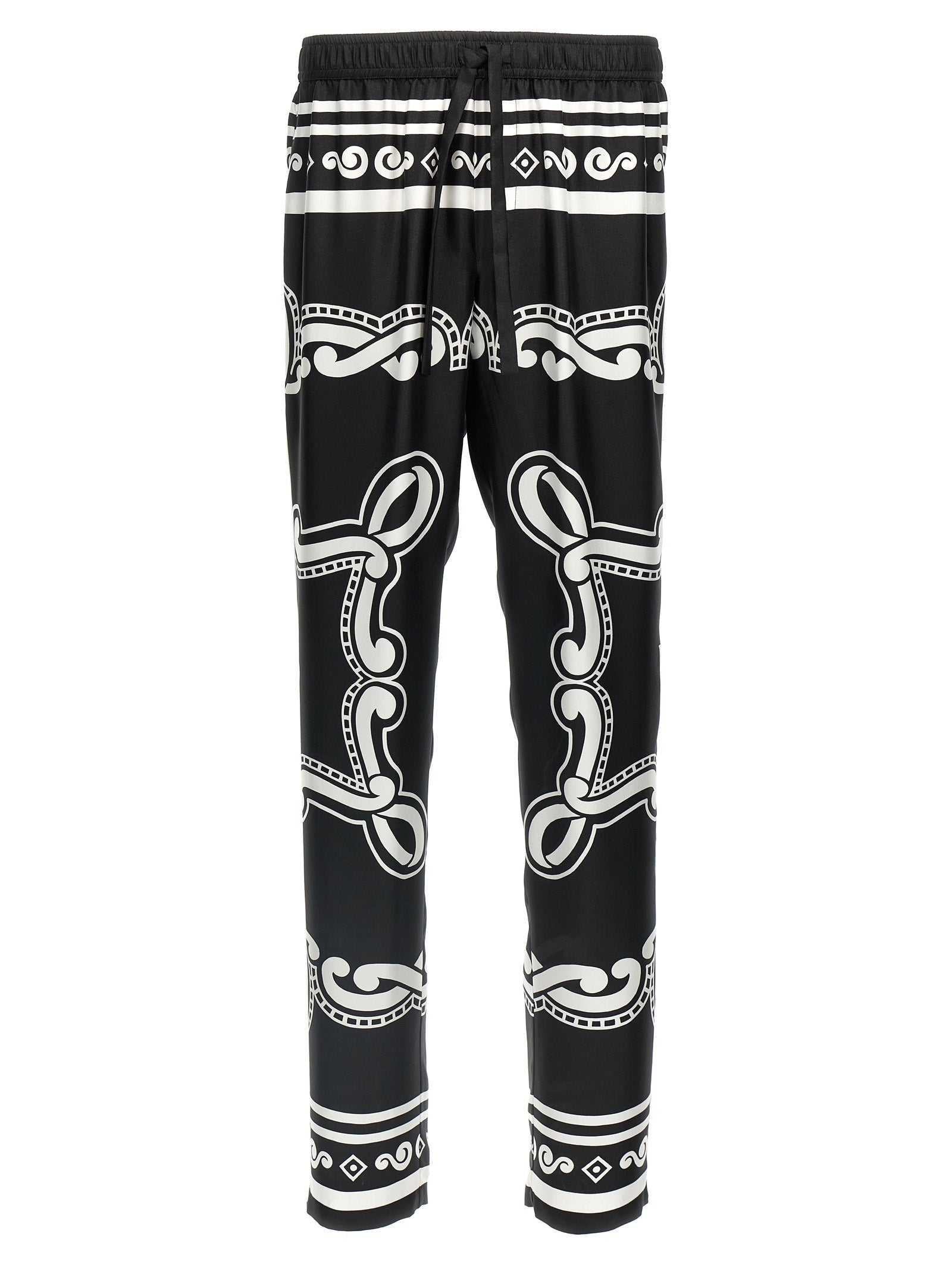 Dolce & Gabbana Bicolor Silk Casual Pants