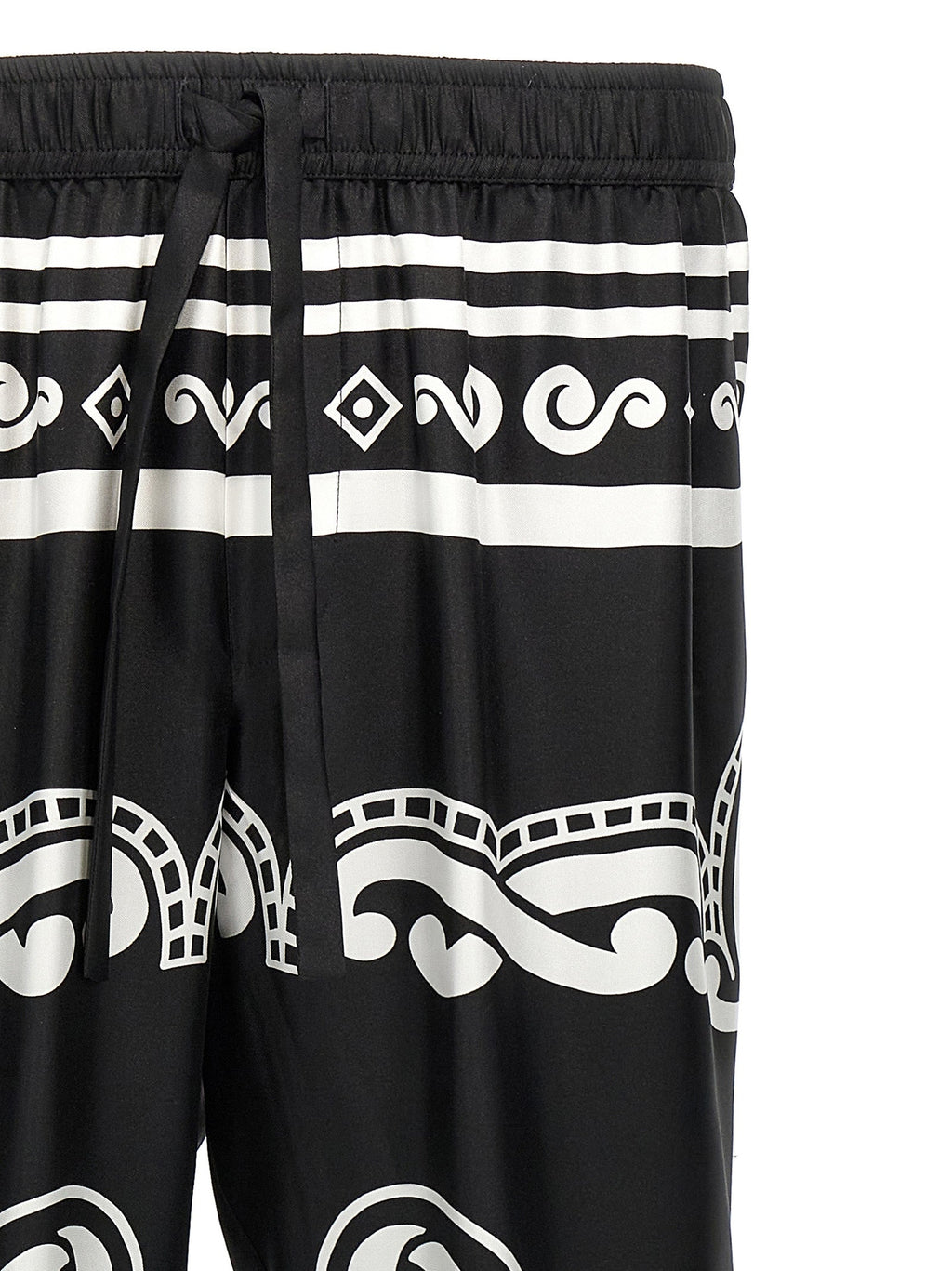 Dolce & Gabbana Bicolor Silk Casual Pants