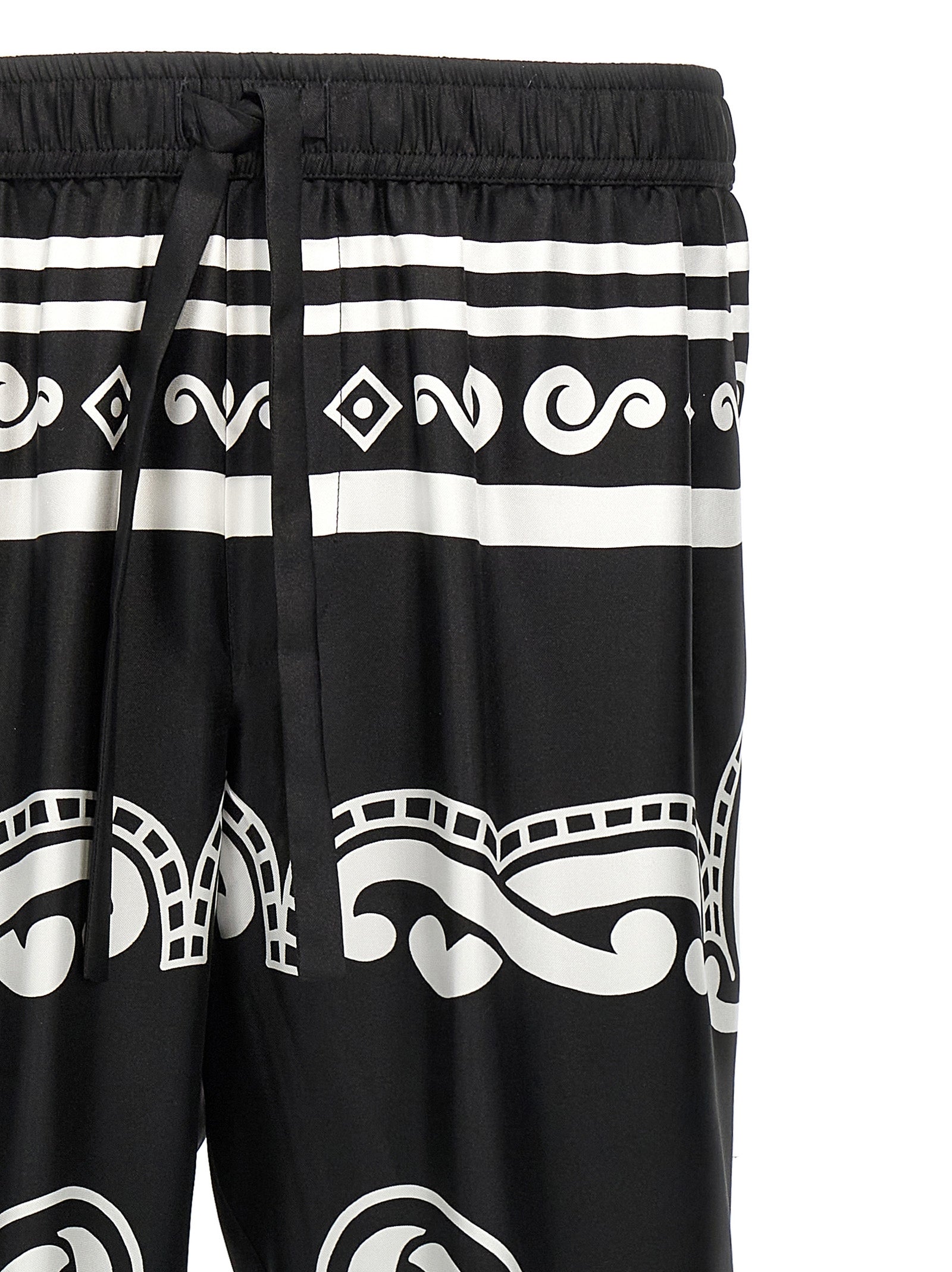 Dolce & Gabbana Bicolor Silk Casual Pants
