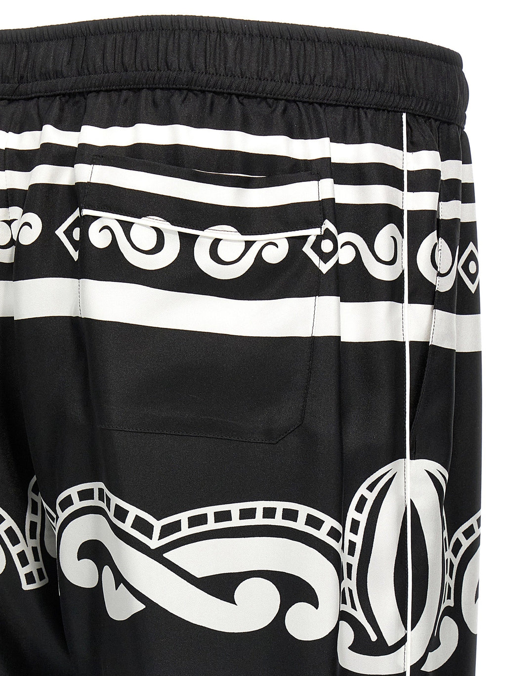 Dolce & Gabbana Bicolor Silk Casual Pants