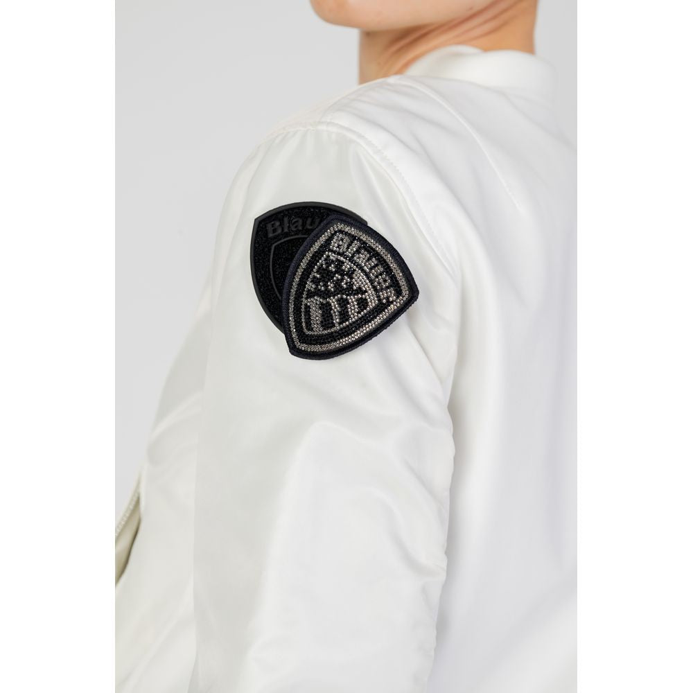 Blauer White Polyamide Bomber