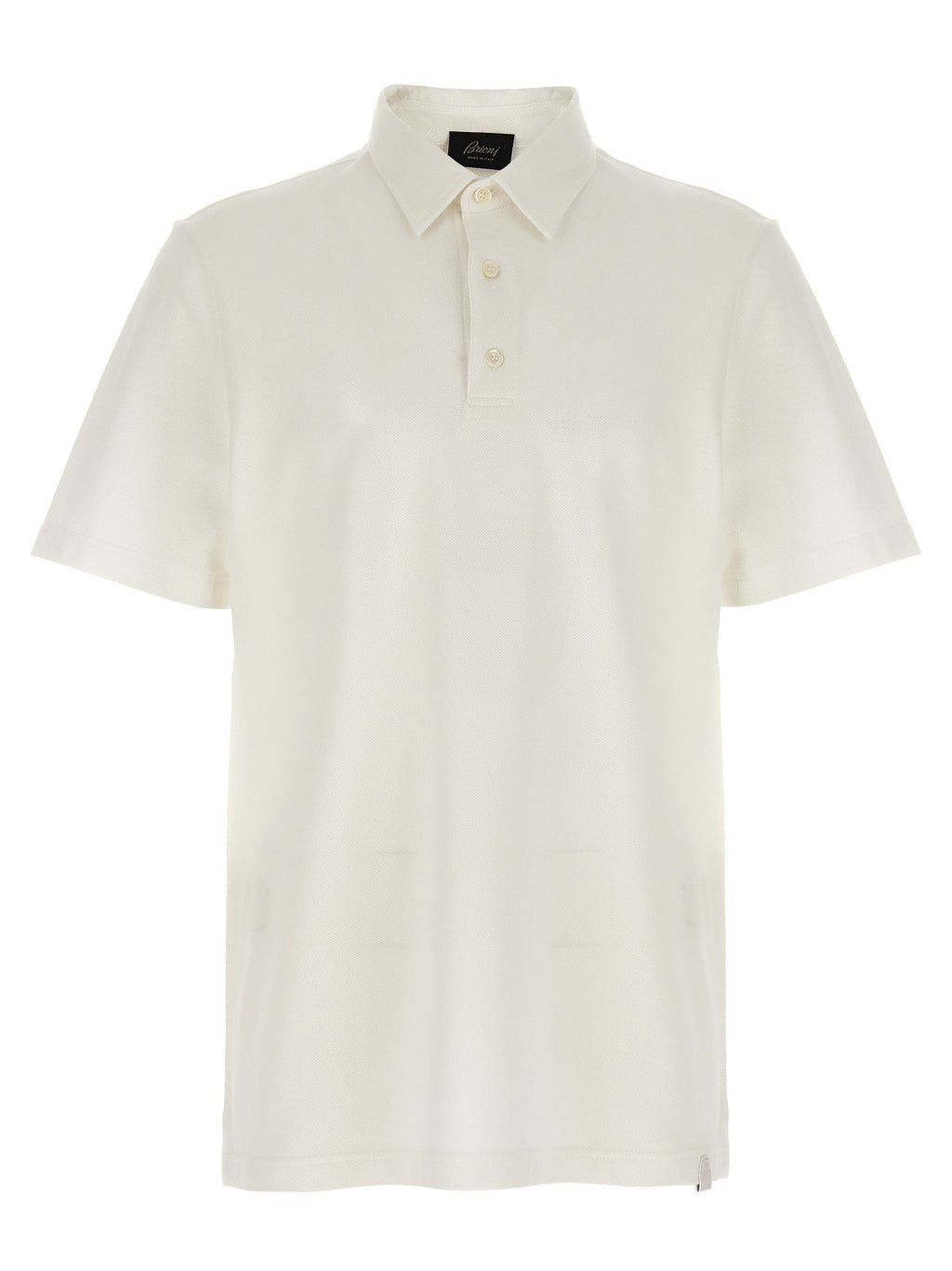 Brioni White Cotton Polo Shirt