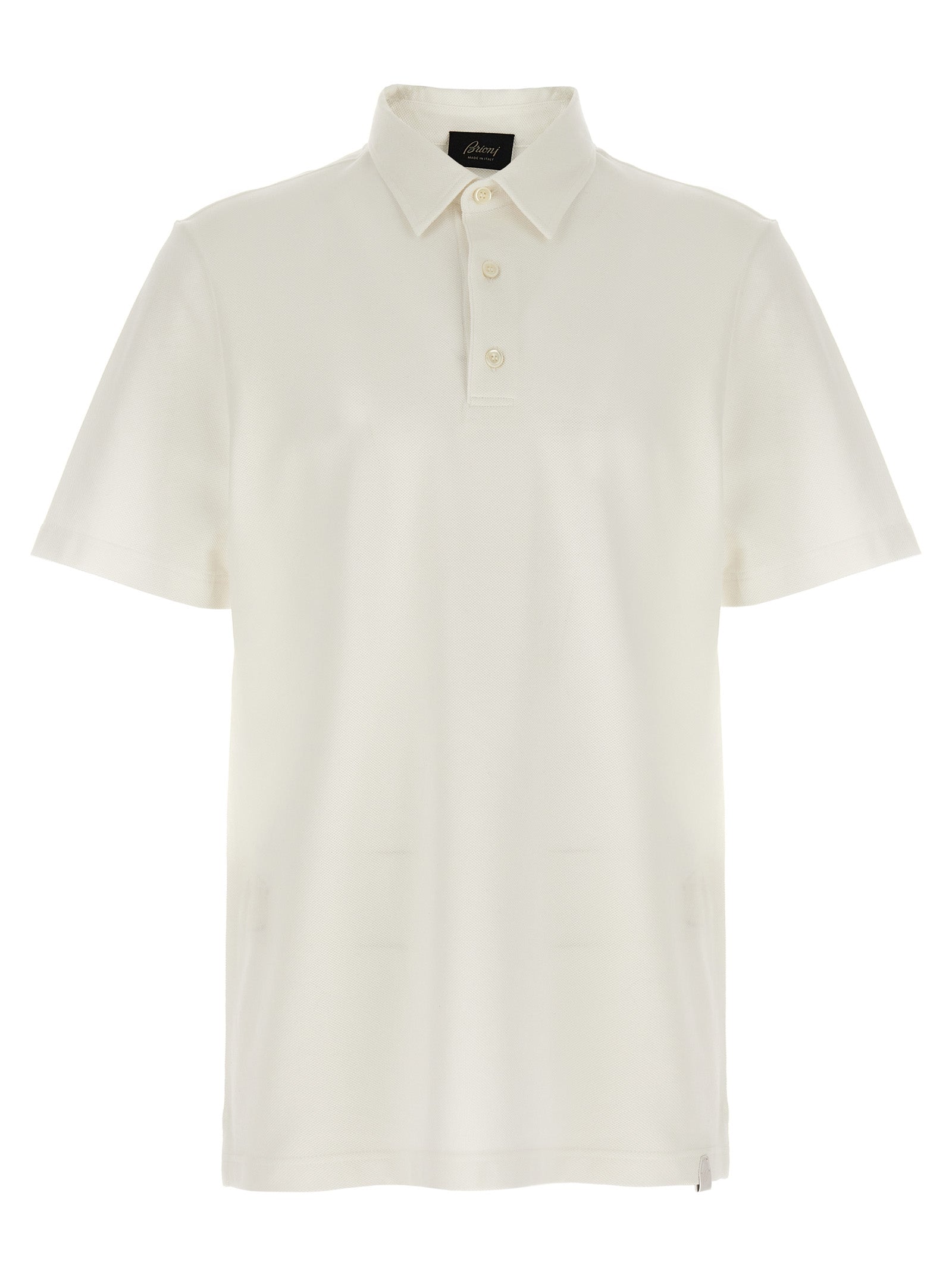 Brioni White Cotton Polo Shirt