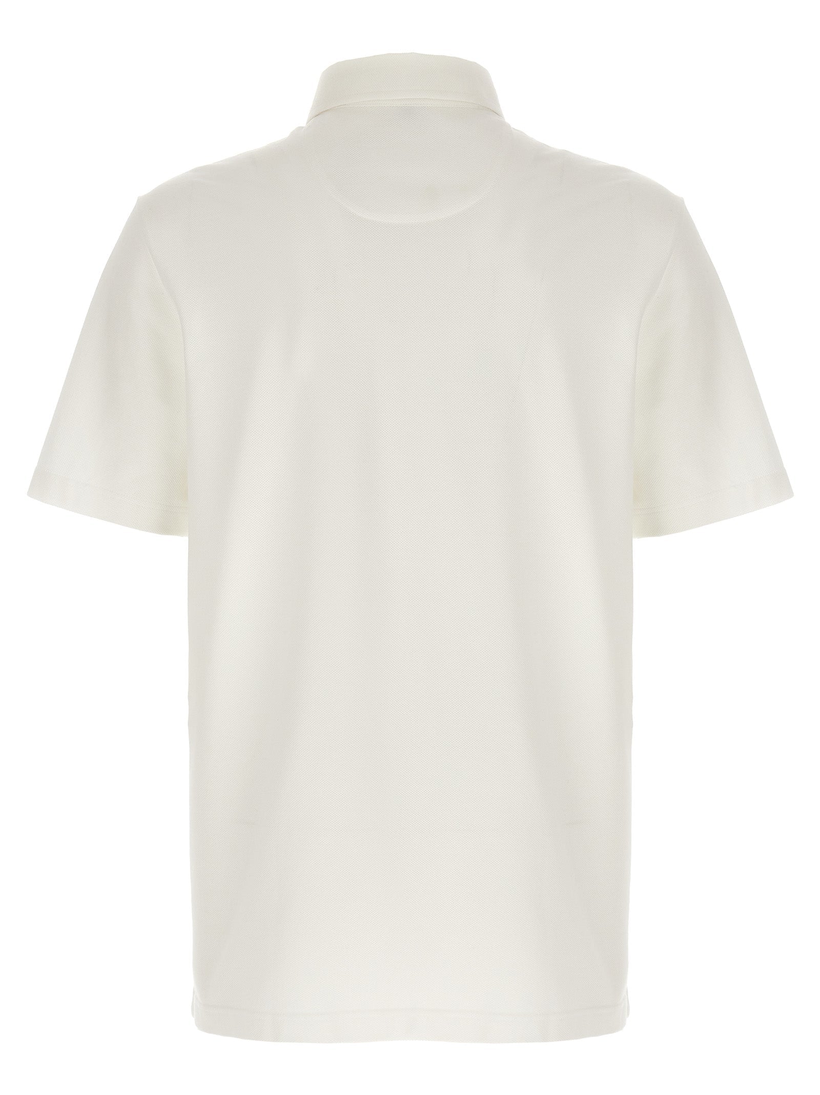 Brioni White Cotton Polo Shirt