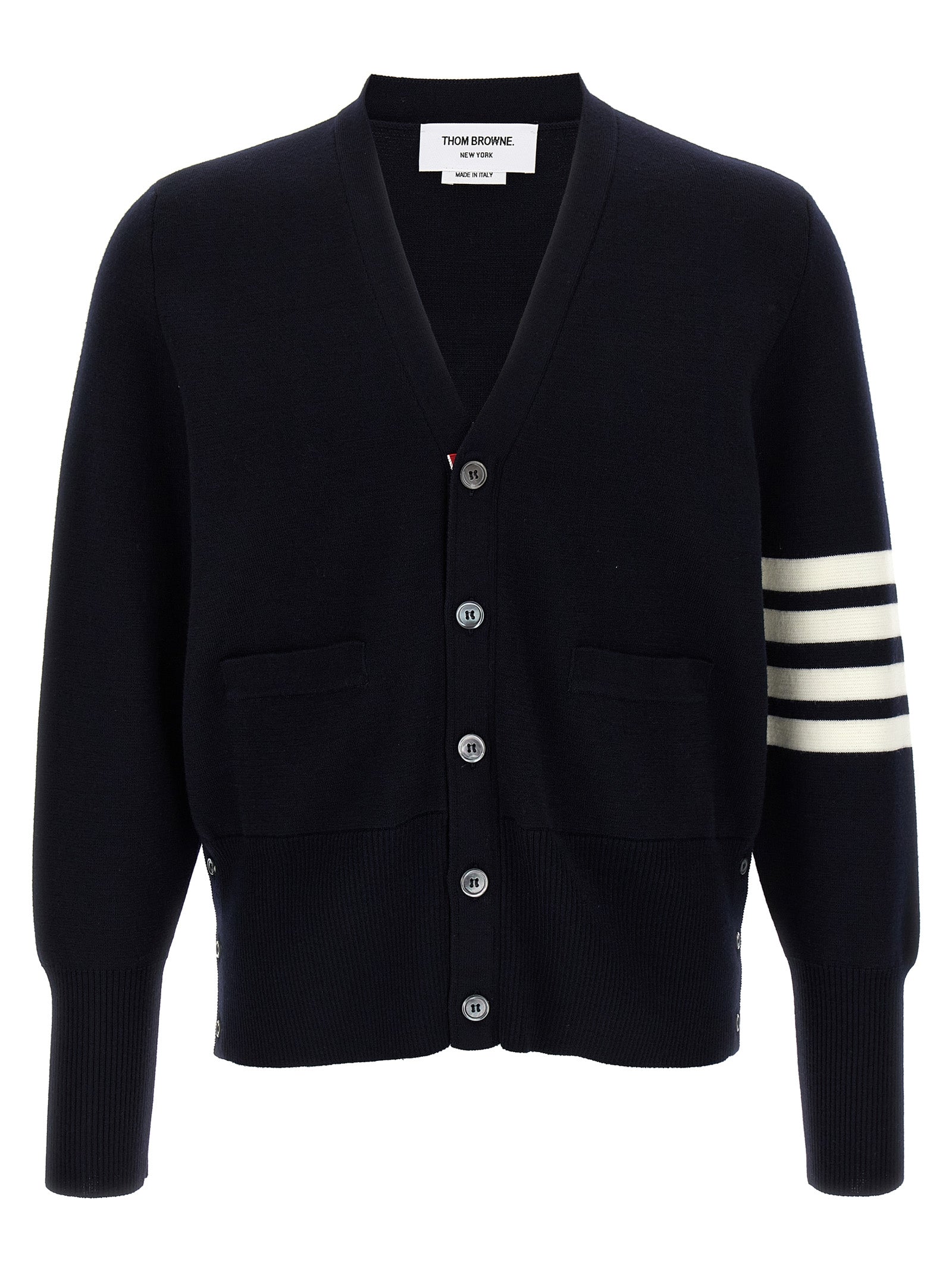 Thom Browne Blue Virgin Wool Cardigan