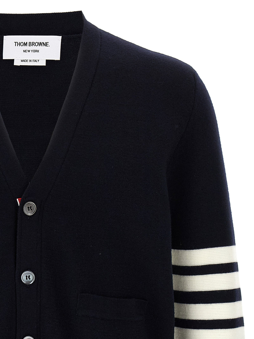Thom Browne Blue Virgin Wool Cardigan