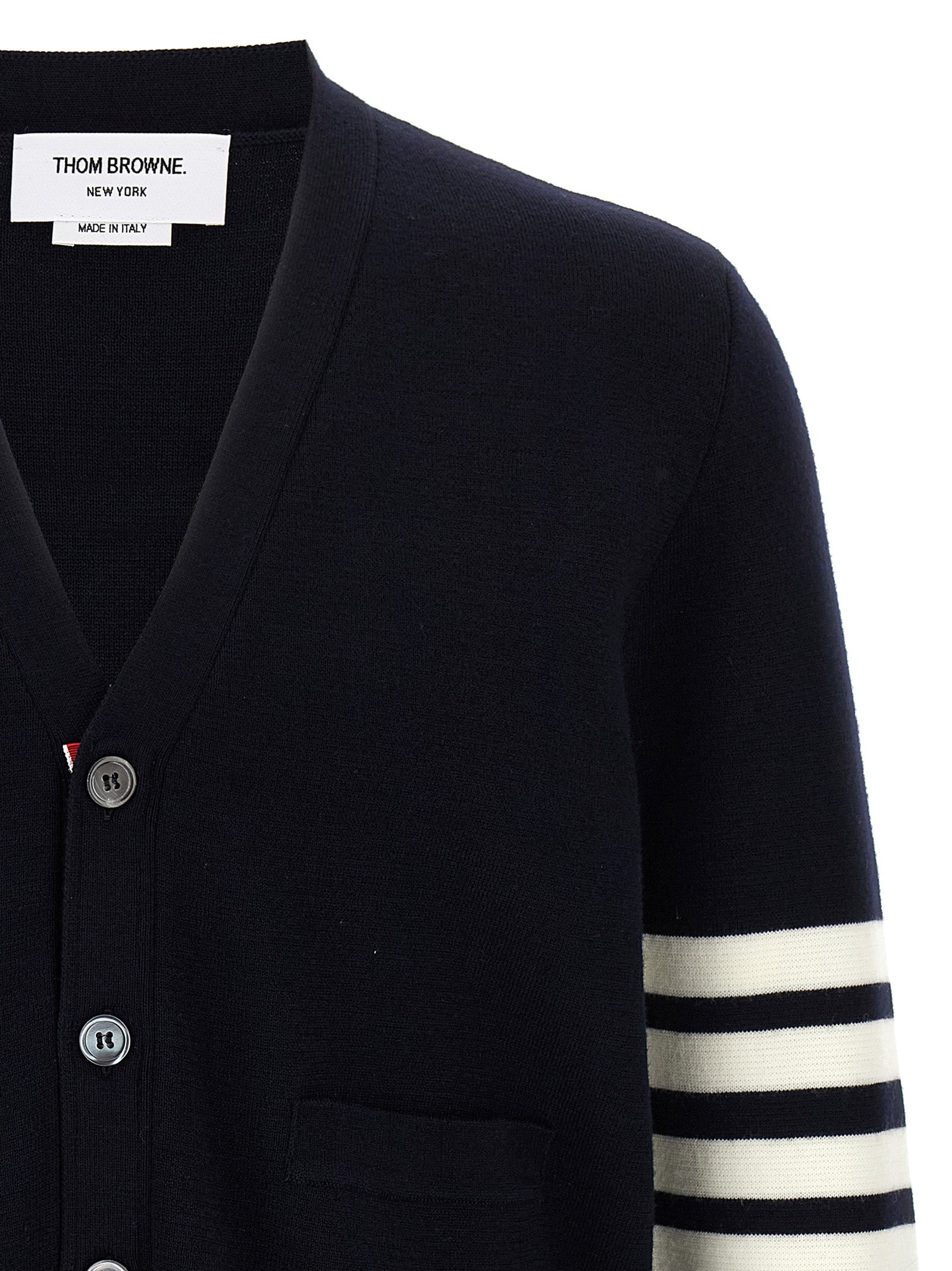 Thom Browne Blue Virgin Wool Cardigan
