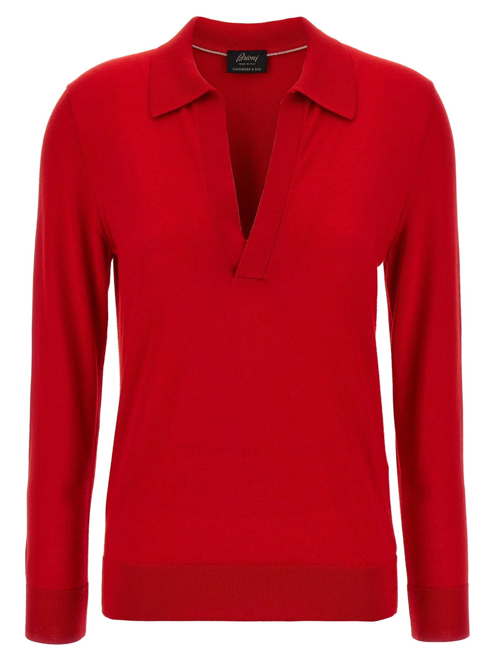 Brioni Multicolor Cashmere Polo Shirt