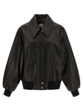 Khaite Black Lamb Leather Leather Jacket