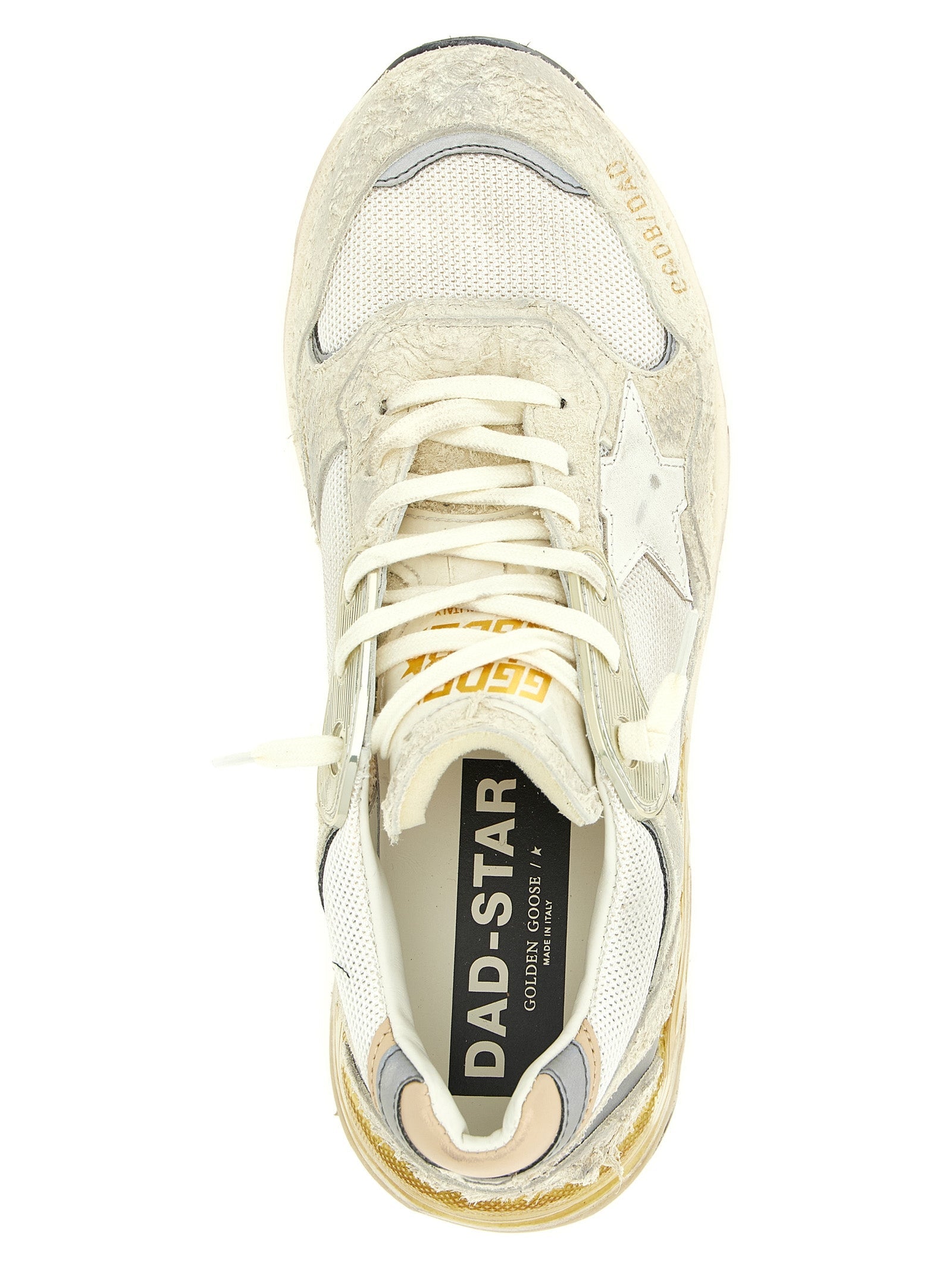Golden Goose White Leather Athletic Sneakers
