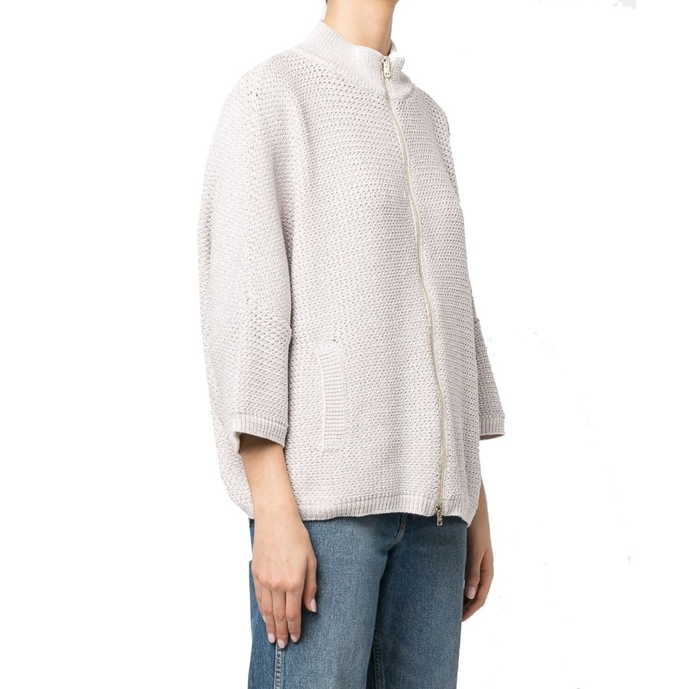 Herno Beige Cotton Cardigan