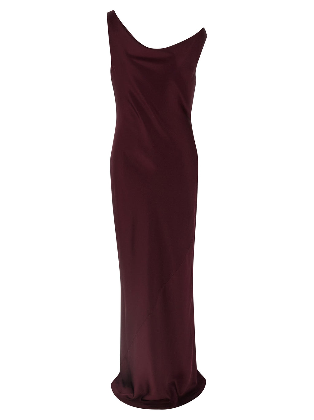 Norma Kamali Bordeaux Polyester Long Dress