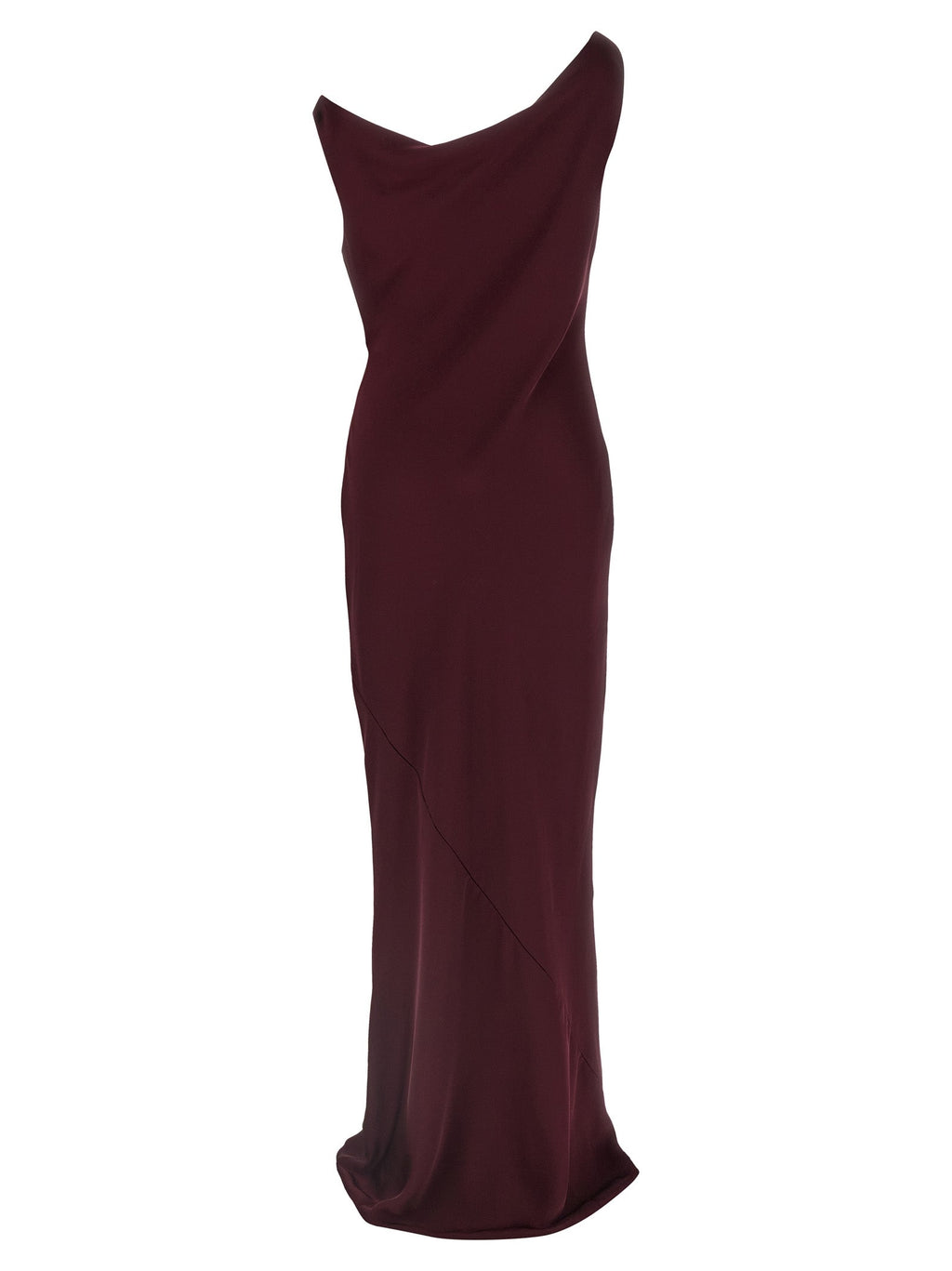 Norma Kamali Bordeaux Polyester Long Dress