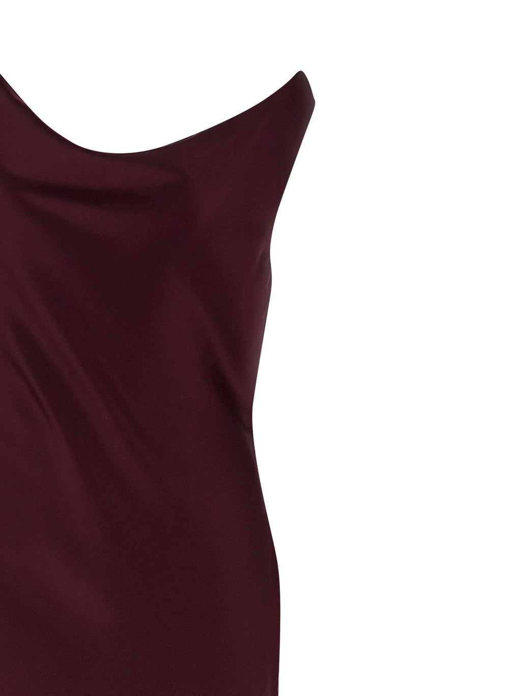 Norma Kamali Bordeaux Polyester Long Dress