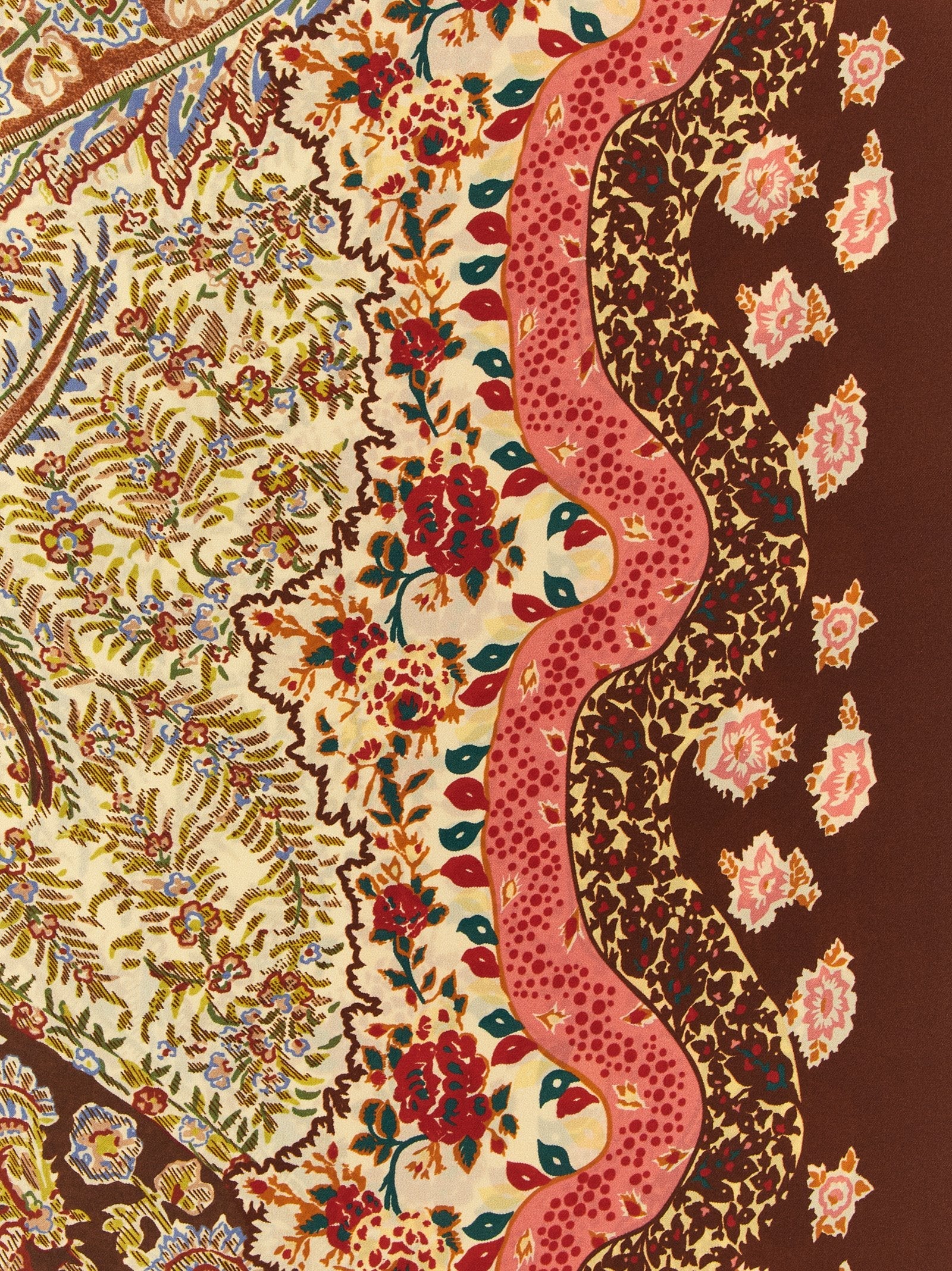 Valentino Garavani Brown Silk Foulard