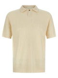 MA'RY'YA Beige Cotton Polo Shirt