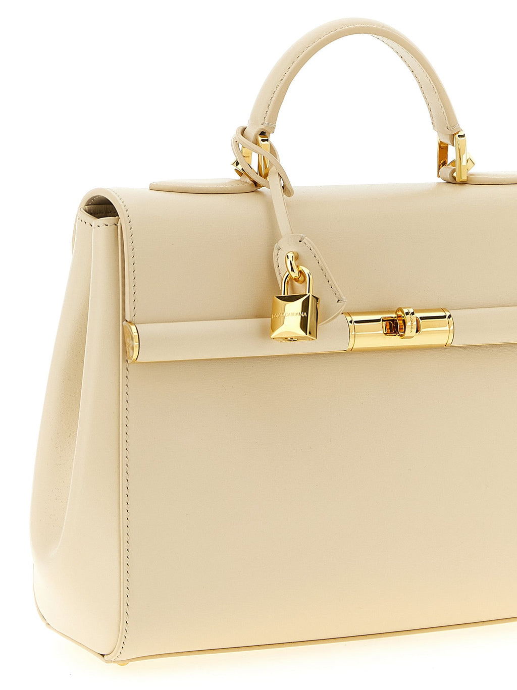 Dolce & Gabbana White Lamb Leather Handbag