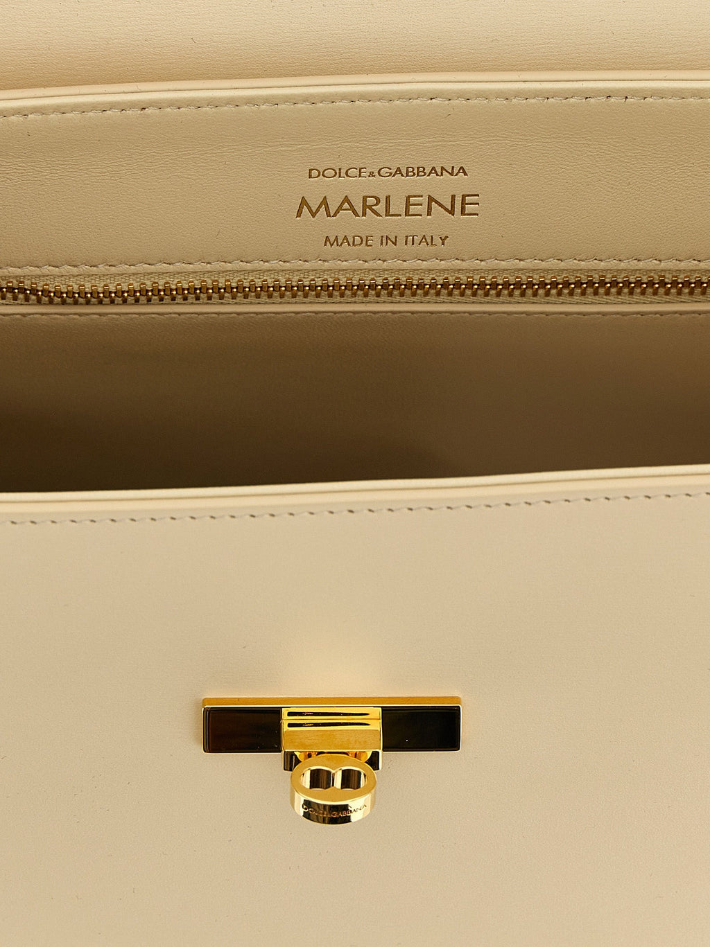 Dolce & Gabbana White Lamb Leather Handbag