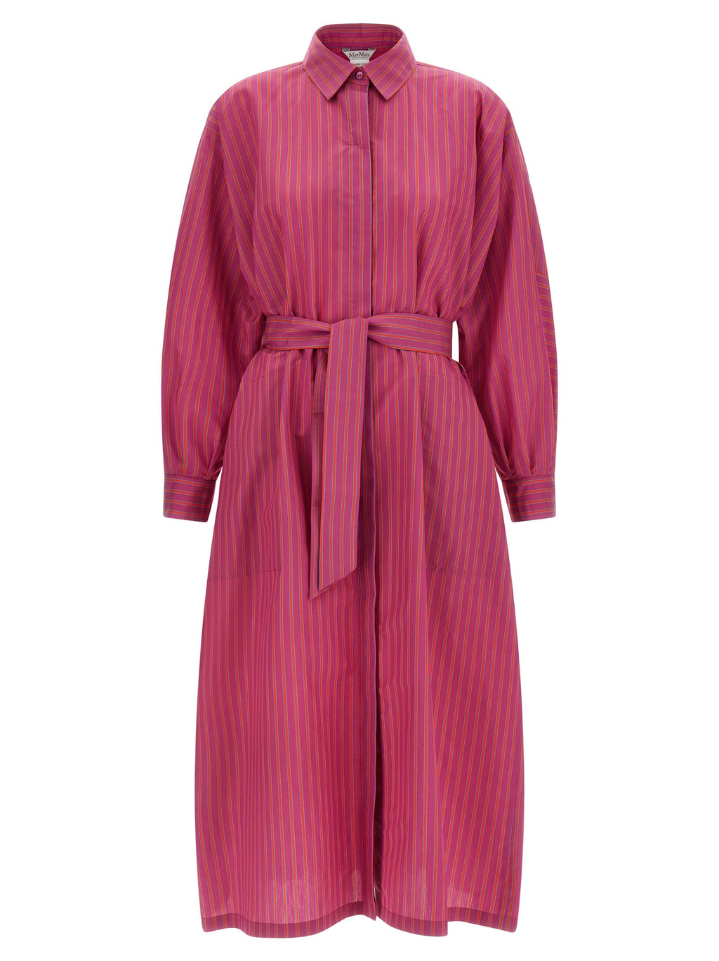 Max Mara Purple Cotton Long Dress