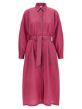 Max Mara Purple Cotton Long Dress