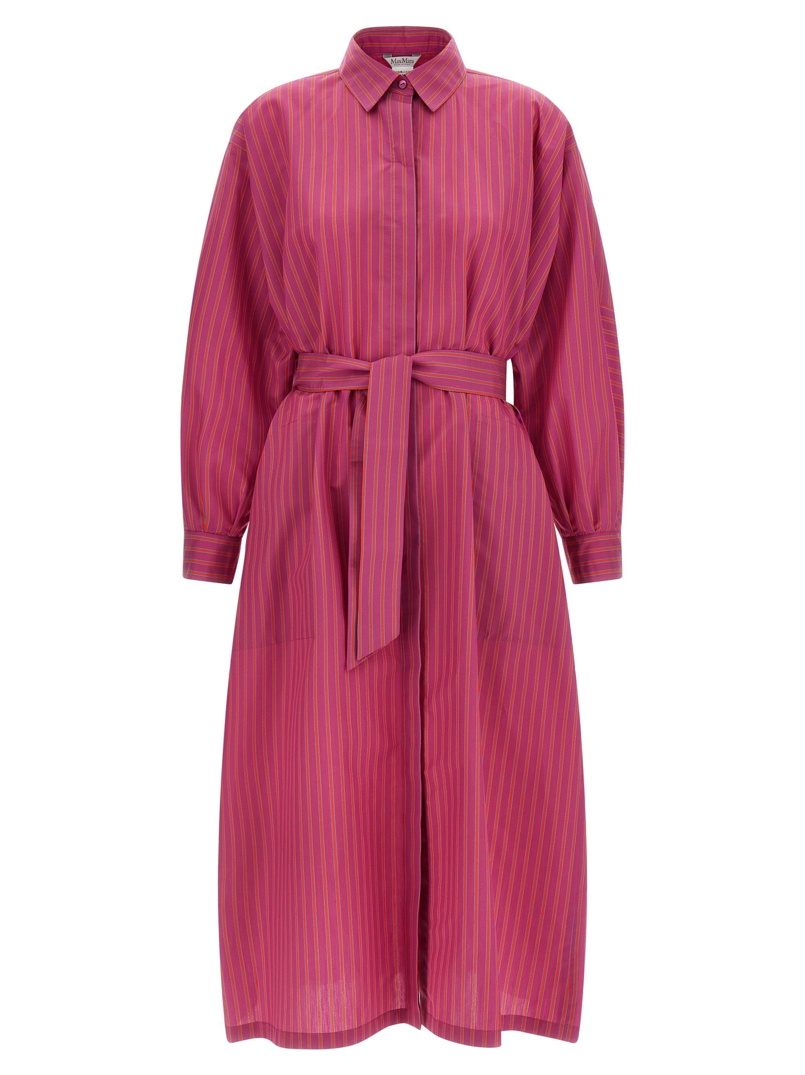 Max Mara Purple Cotton Long Dress