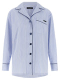 Dolce & Gabbana Blue Cotton Blouse