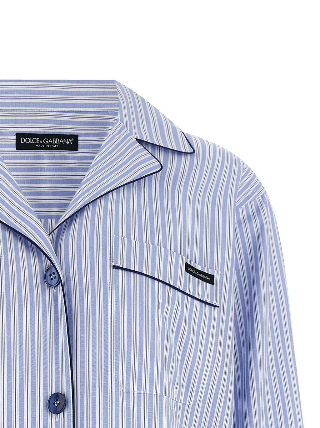 Dolce & Gabbana Blue Cotton Blouse