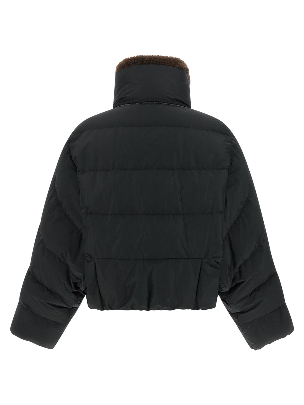 Brunello Cucinelli Black Cotton Full-Length Jacket