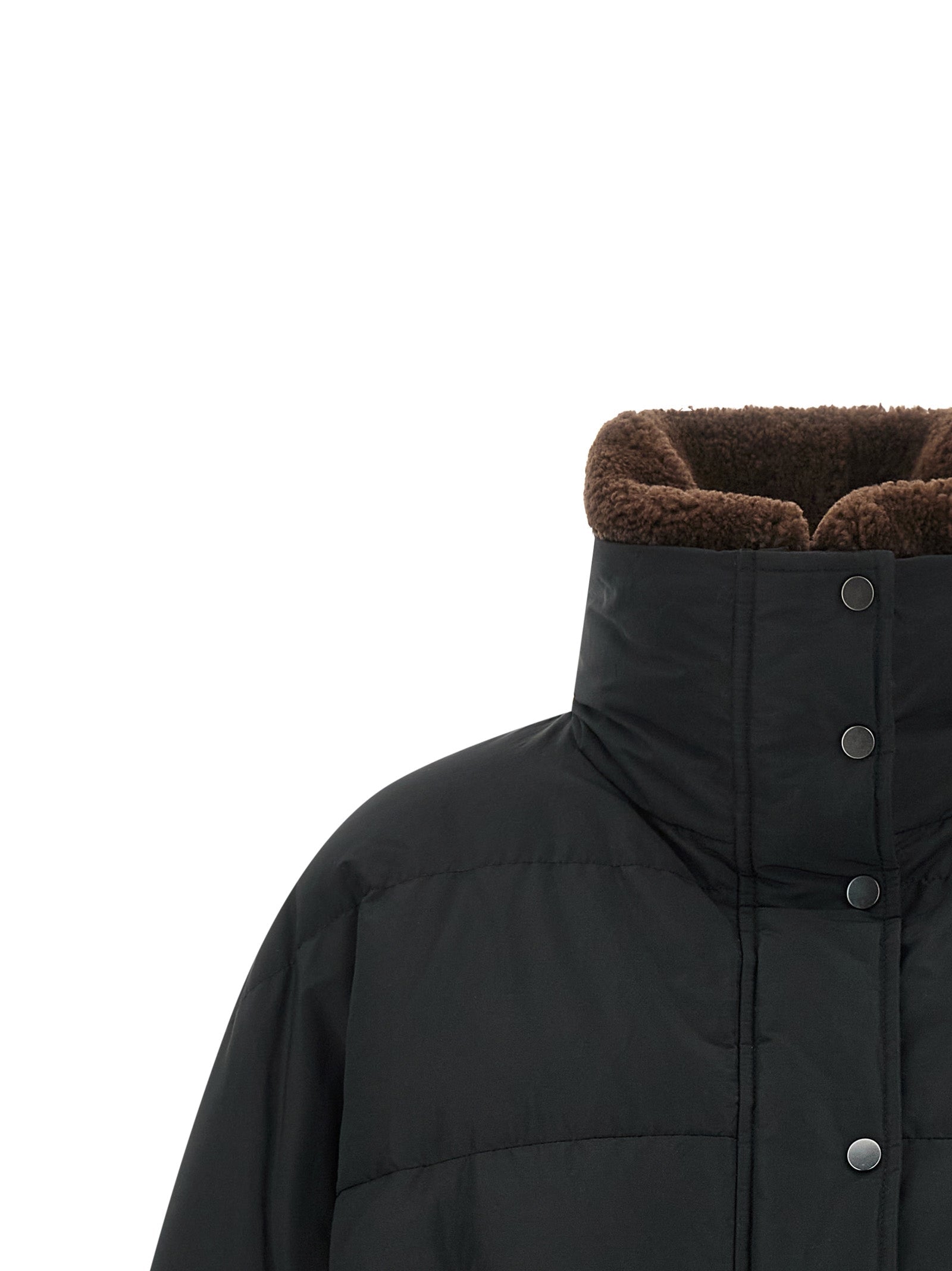 Brunello Cucinelli Black Cotton Full-Length Jacket