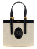Versace Beige Linen Tote Bag