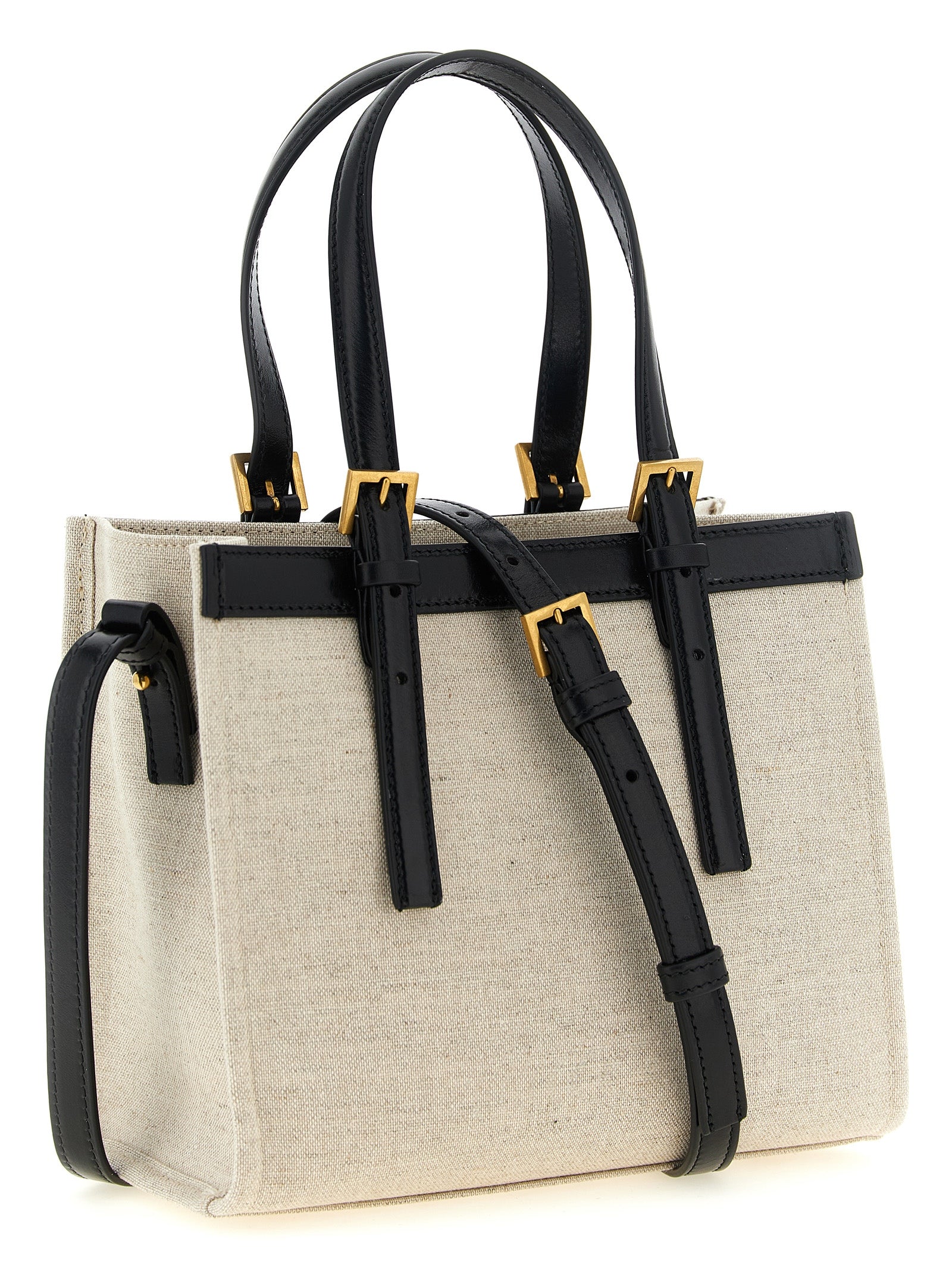 Versace Beige Linen Tote Bag