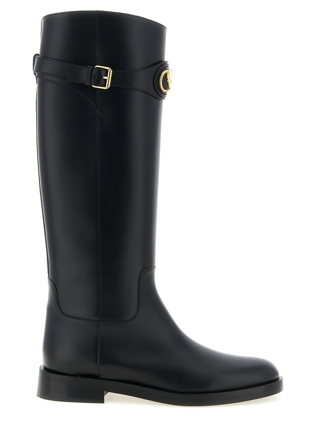 Valentino Garavani Black Calfskin Over The Knee