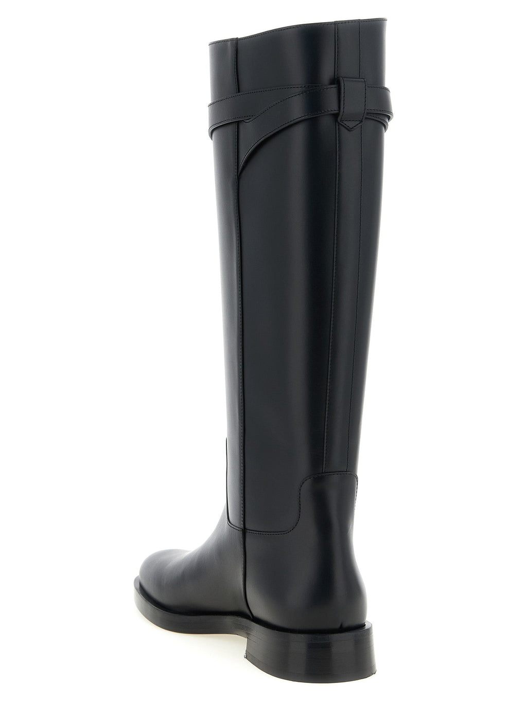 Valentino Garavani Black Calfskin Over The Knee