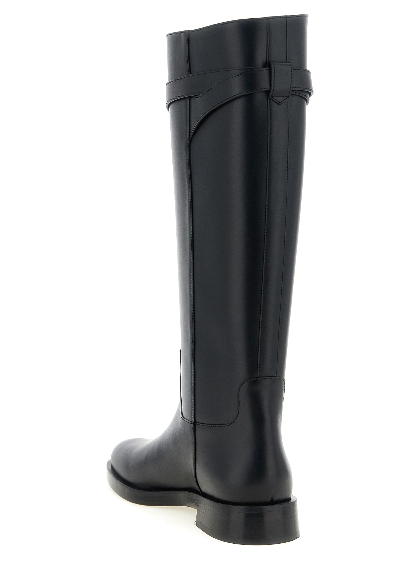 Valentino Garavani Black Calfskin Over The Knee