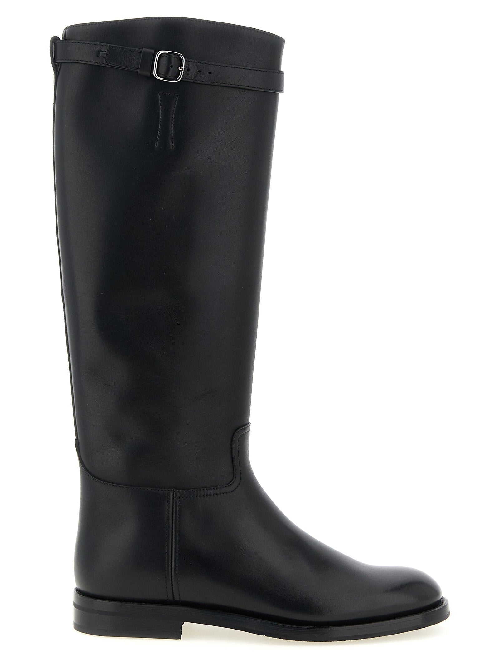 Church's Black Calfskin Over The Knee
