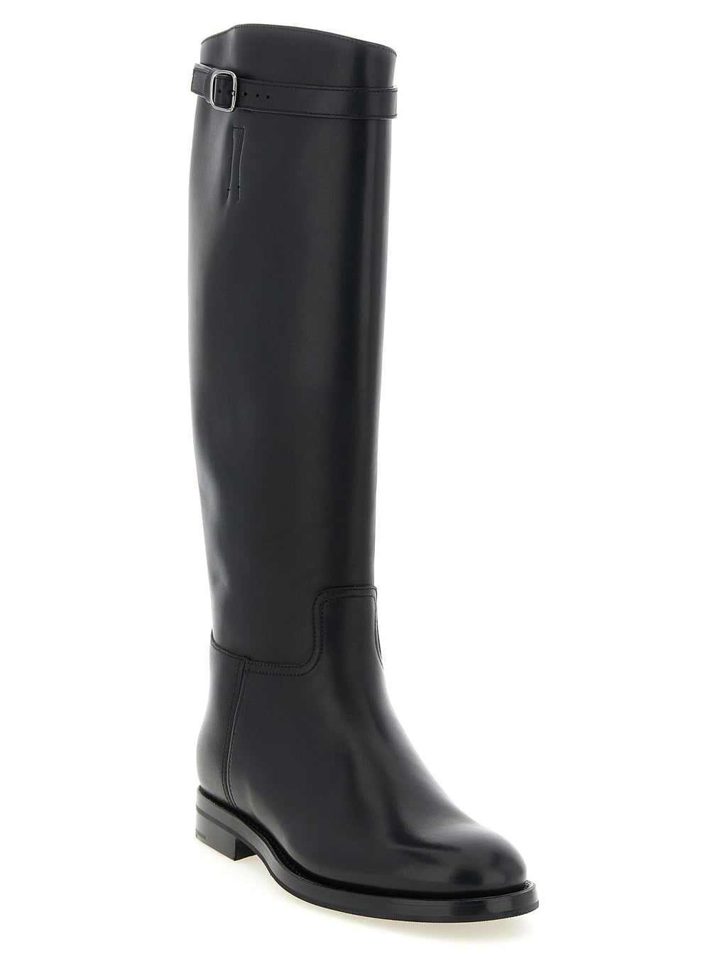 Church's Black Calfskin Over The Knee