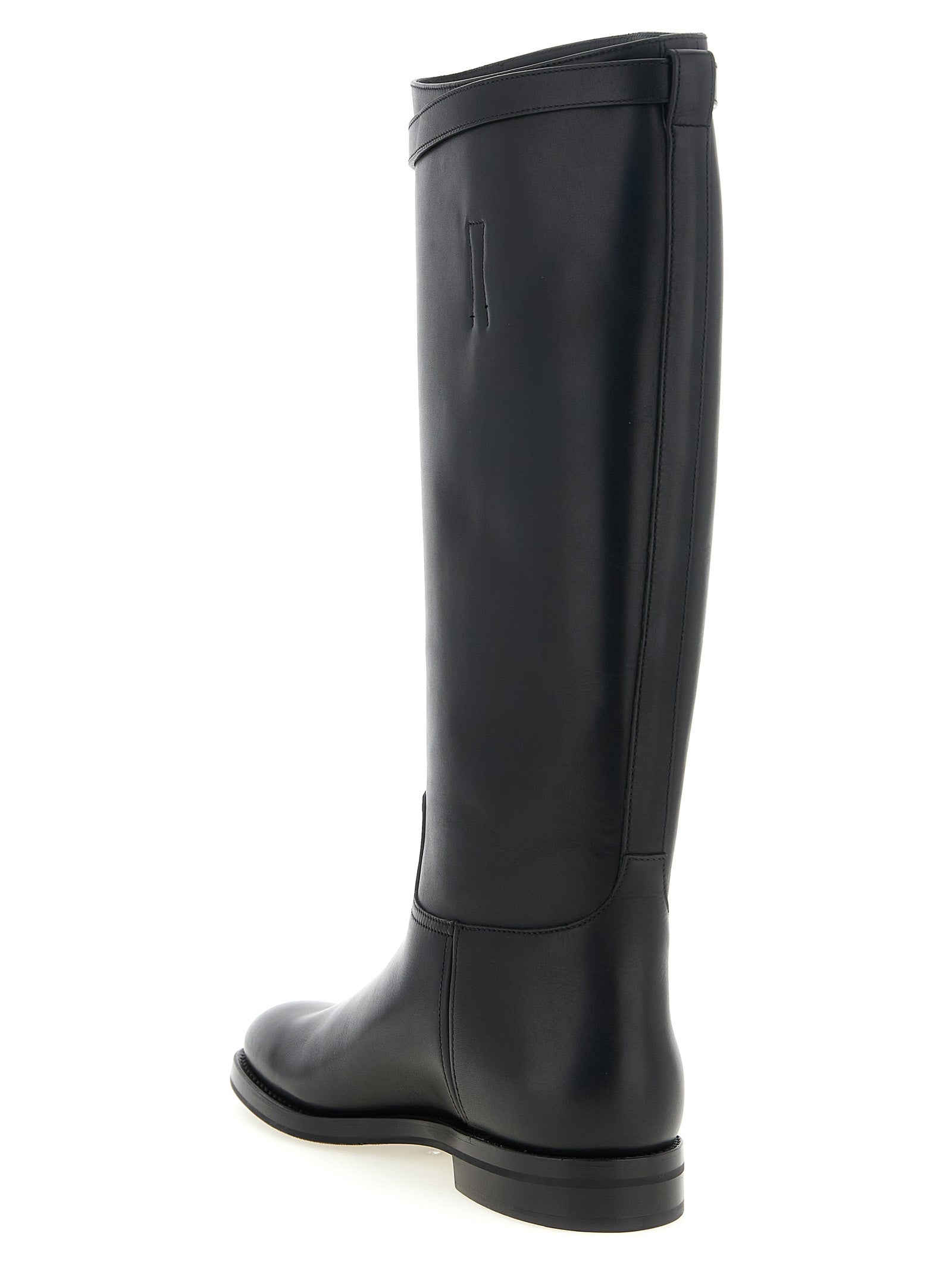Church's Black Calfskin Over The Knee