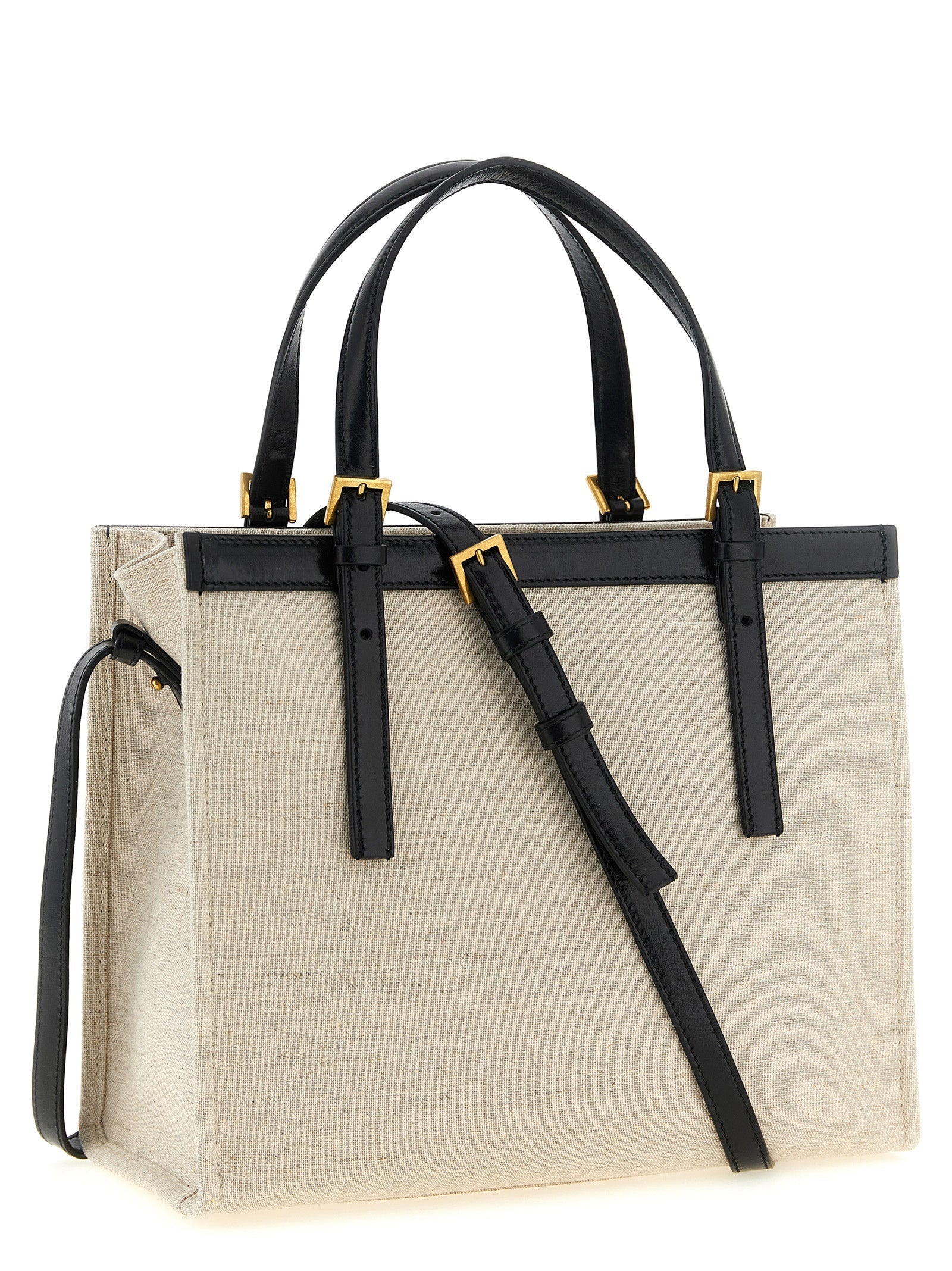 Versace Beige Leather Tote Bag