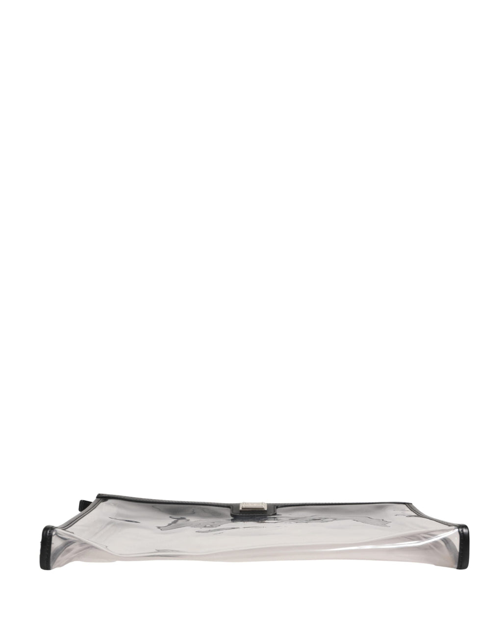 Dolce & Gabbana Transparent PVC Clutch Pouch Purse Branded Logo Plaque Bag