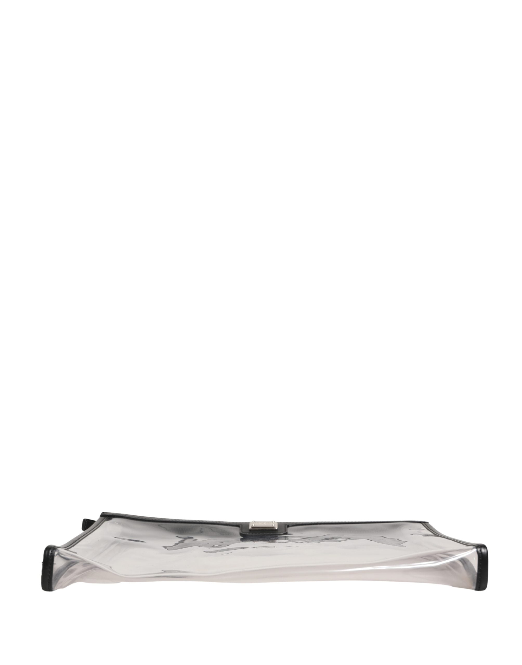 Dolce & Gabbana Transparent PVC Clutch Pouch Purse Branded Logo Plaque Bag