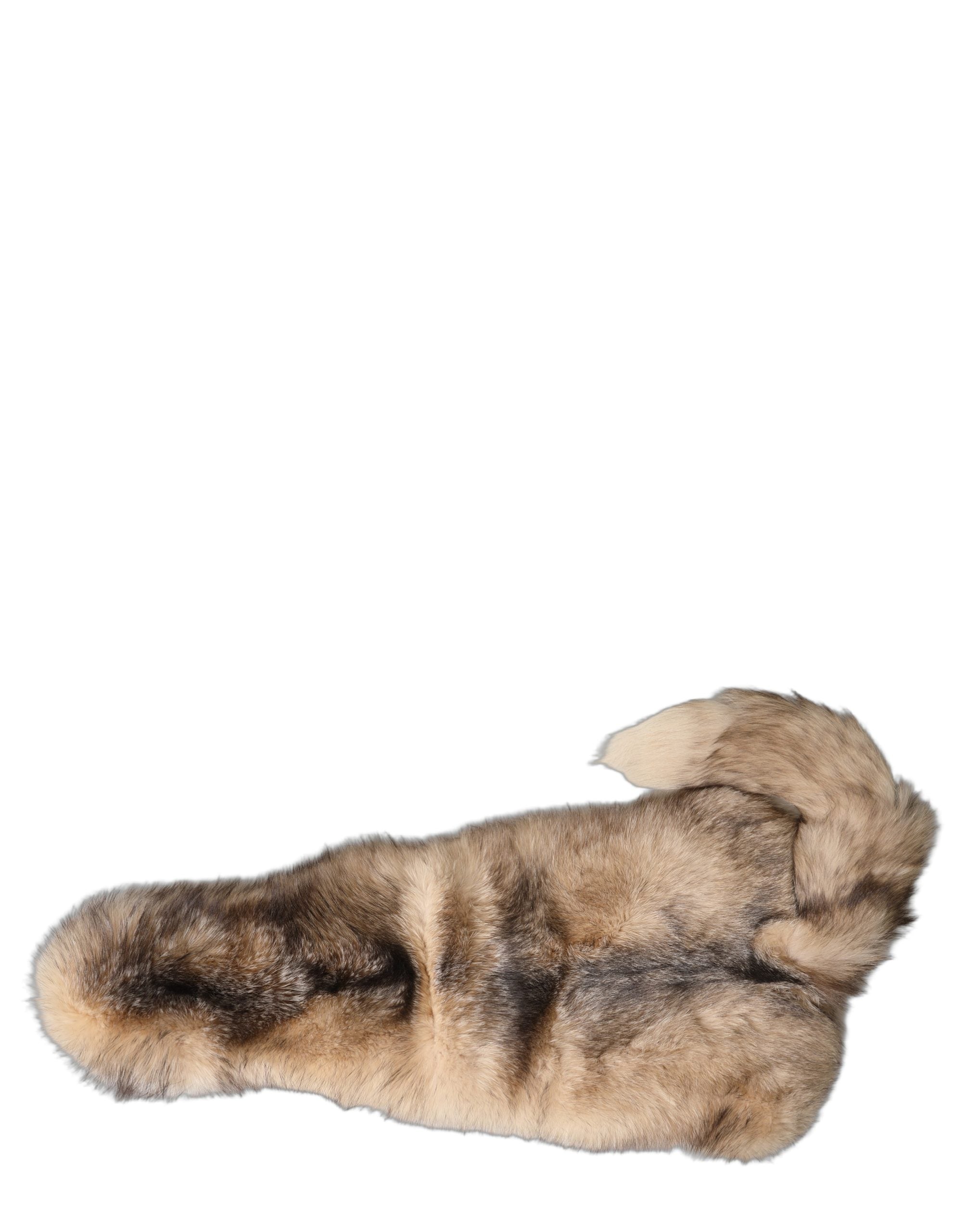 Dolce & Gabbana Brown Frost Fox Fur Neck Warmer Winter Scarf