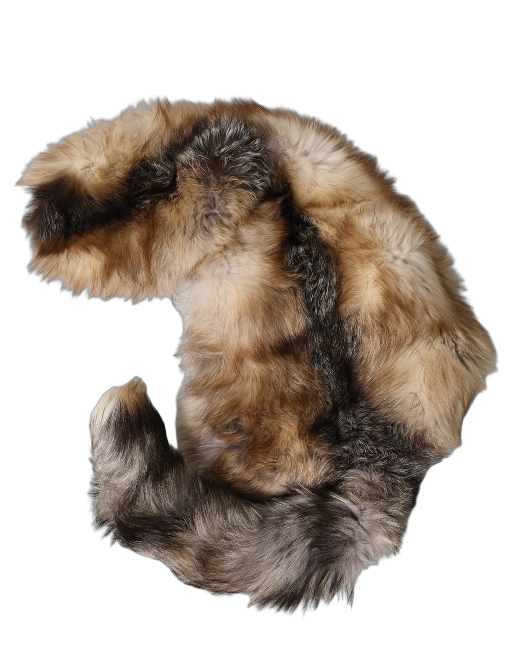 Dolce & Gabbana Brown Frost Fox Fur Neck Warmer Winter Scarf