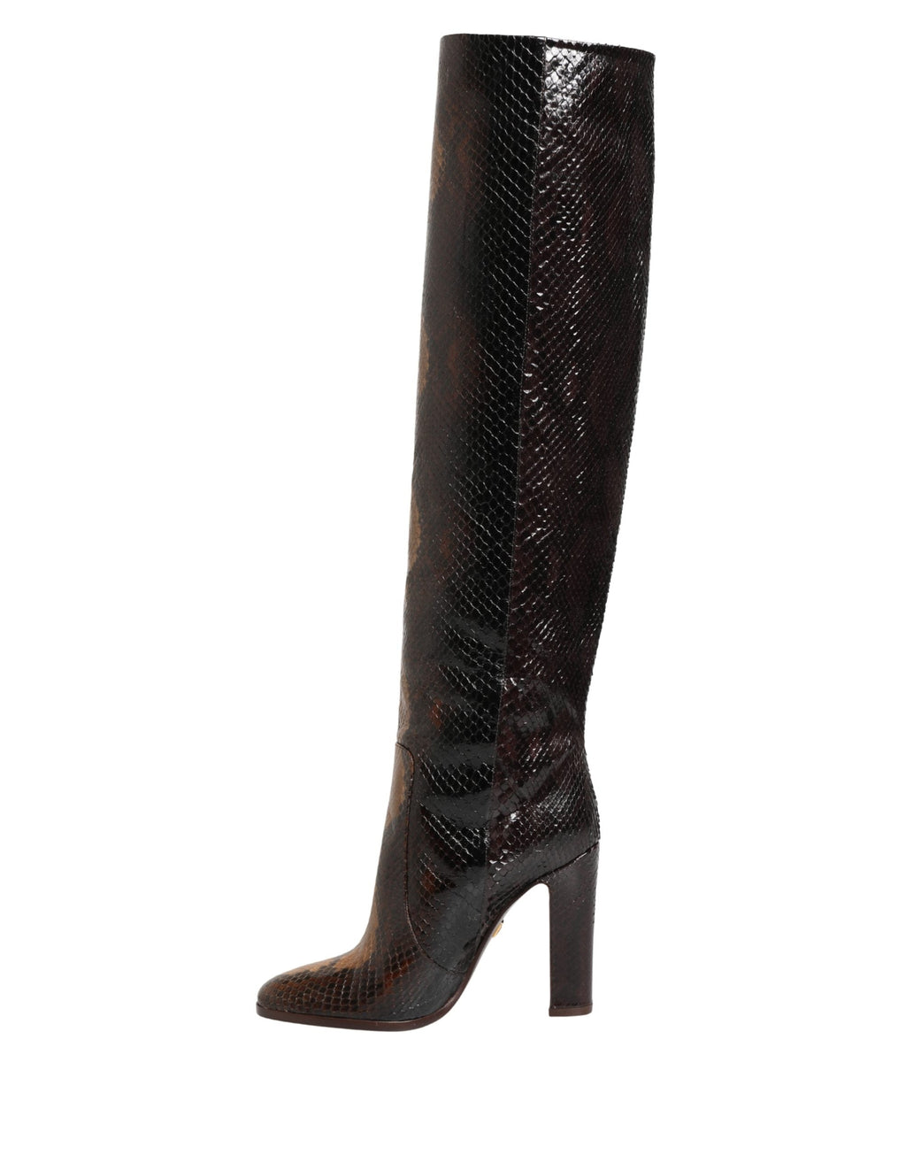 Dolce & Gabbana Brown Exotic Leather Knee High Boots Shoes