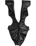 Dolce & Gabbana Black Deep V-Neck Cutout One Piece Swimwear