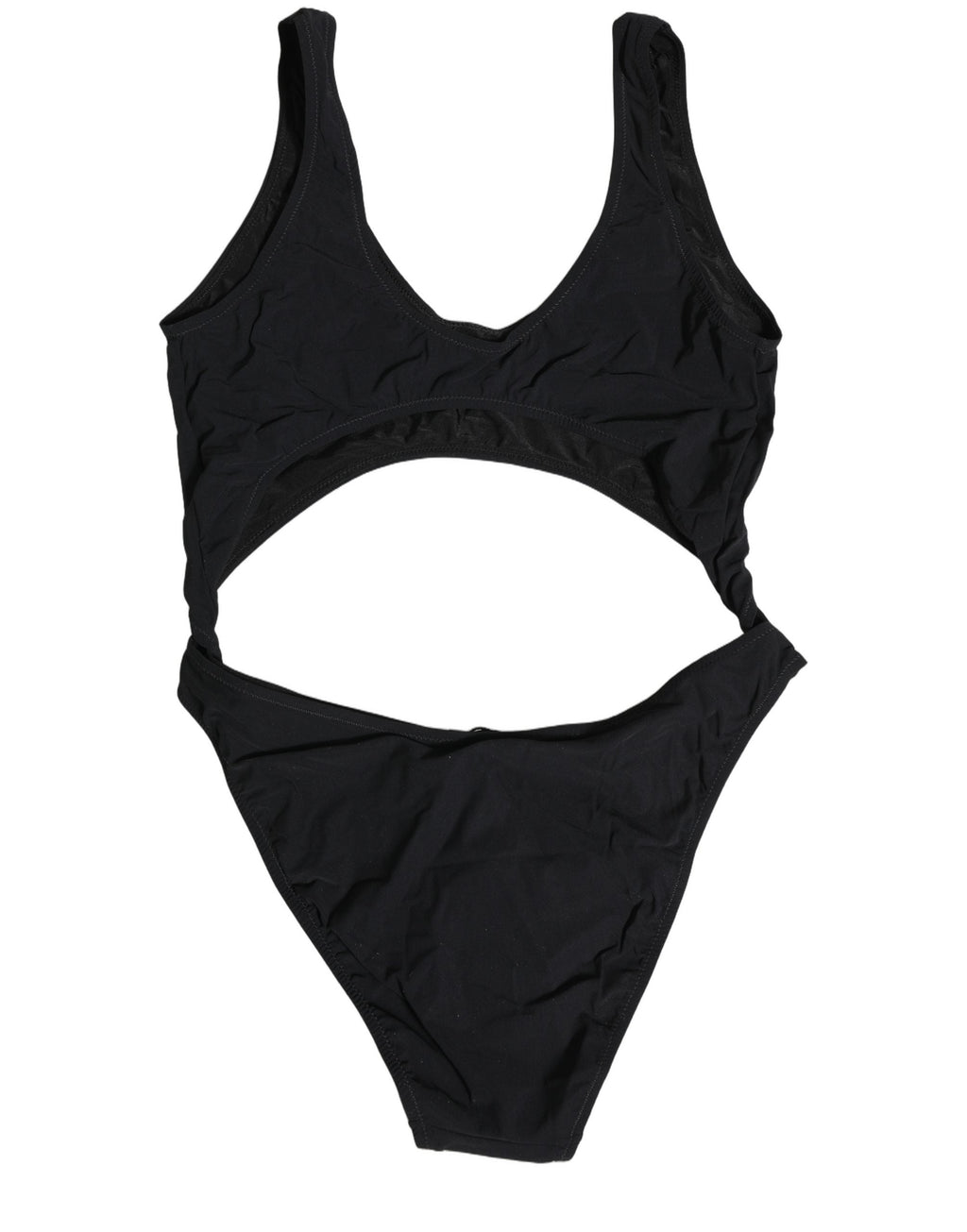 Dolce & Gabbana Black Cutout Logo One Piece Swimsuit Swimwear