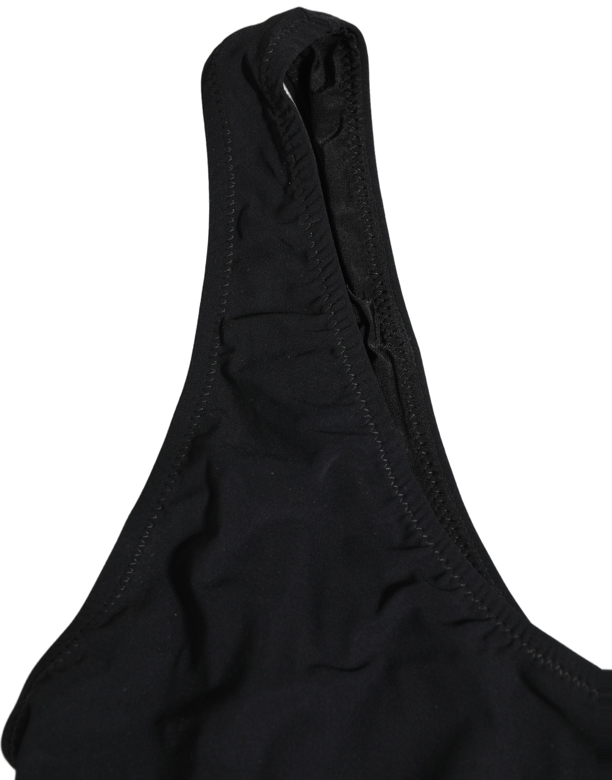 Dolce & Gabbana Black Cutout Logo One Piece Swimsuit Swimwear