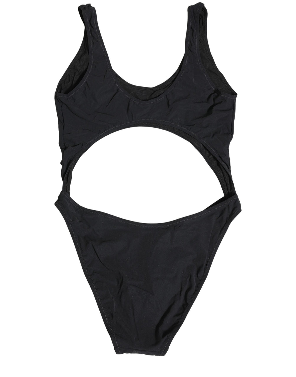 Dolce & Gabbana Black Cutout Logo One Piece Swimsuit Swimwear
